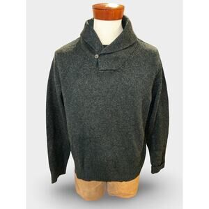 Vintage 90s J.Crew Dark Green 100% Lambswool Sweater Large